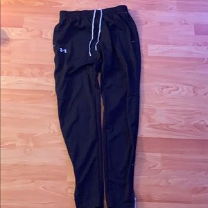 Black under amour track pants